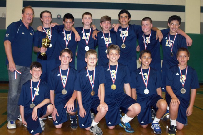 boys volleyball team placed 2nd in the CYO The boys' volleyball team placed 2nd in the CYO championship game.